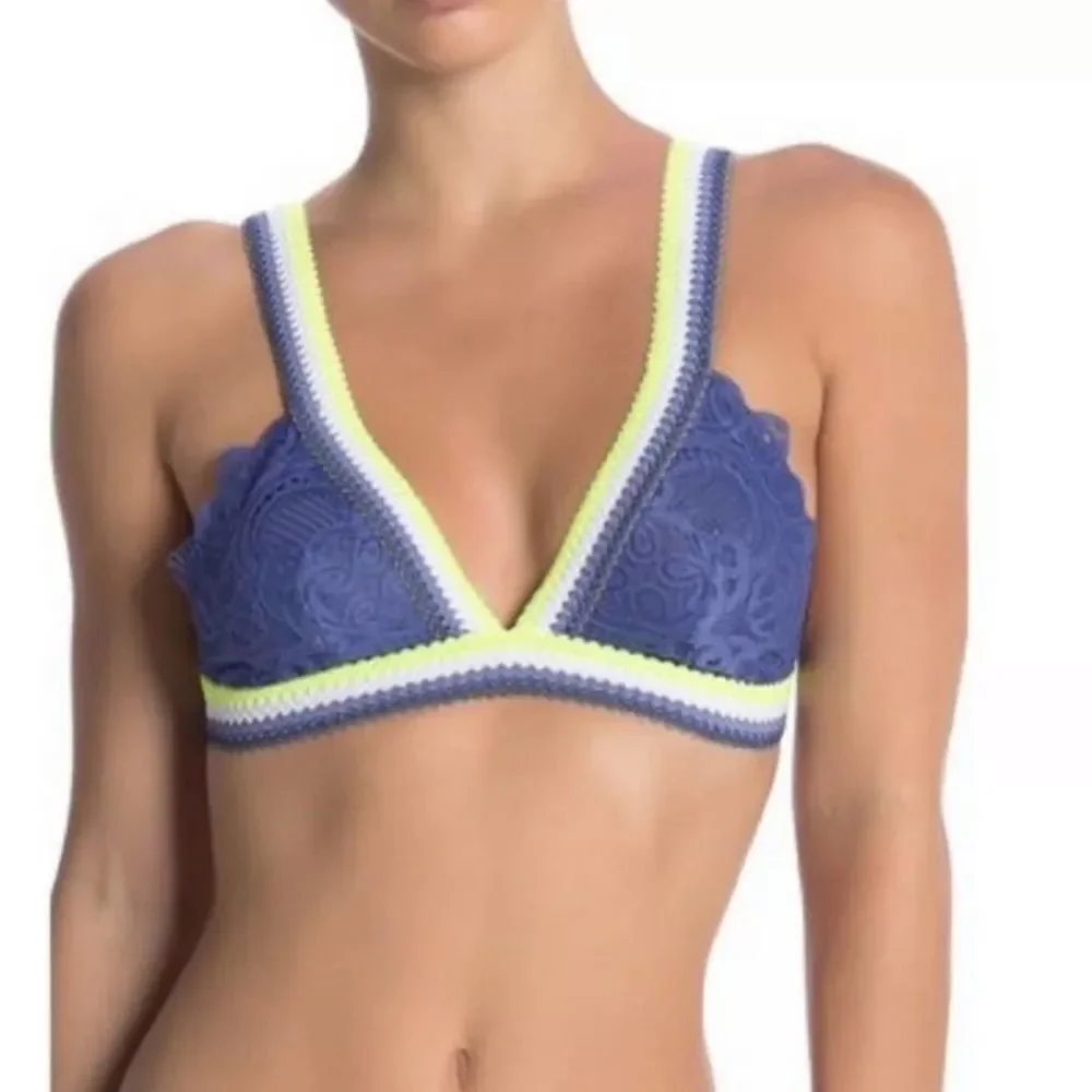 Free People Mika Colorblock Lace Bralette Bra S